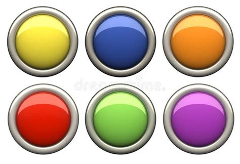 Color button stock illustration. Illustration of orange - 7452177