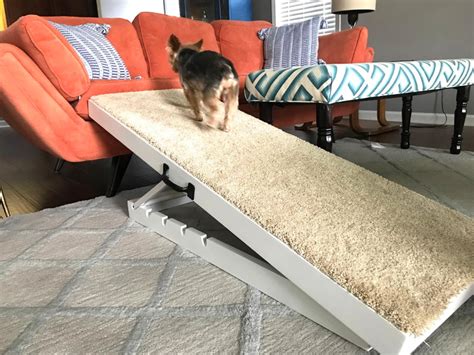 How to Make an Adjustable Dog Ramp | Diy dog stuff, Dog ramp diy, Dog ramp for bed