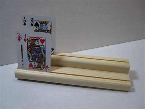 Wooden Playing Card Holder / Two Level