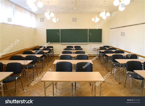 Traditional Classroom Interior Blackboard Desks Stock Photo 8714404 - Shutterstock