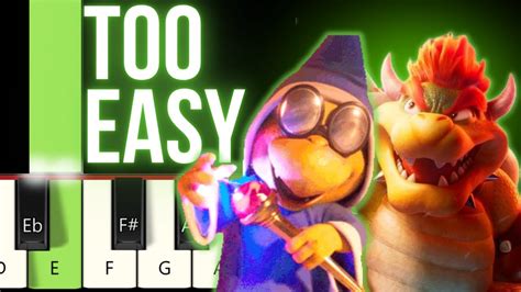 Bowser and Kamek play a song - EASY piano tutorial Chords - Chordify