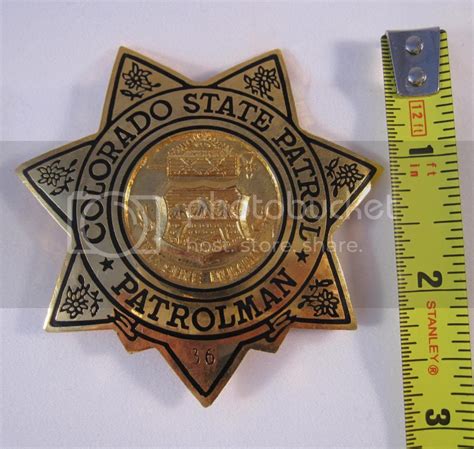 Obsolete Vintage Rare Colorado State Patrol Patrolman Police Badge Pin ...