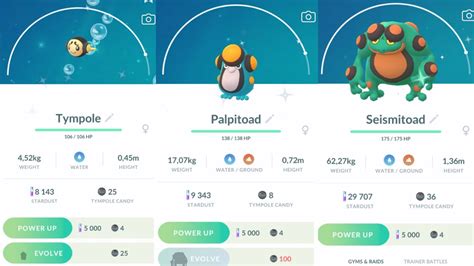 Pokemon GO - Shiny Tympole & Shiny Palpitoad & Shiny Seismitoad (iPhone 12 Pro Max) - YouTube