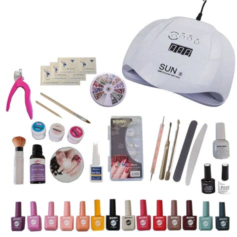 Professional Nail Kit with UV Lamp & 14 Colors Gel and Nail Accessories | Shop Today. Get it ...