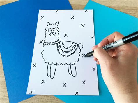 Llama Directed Drawing | Fun365