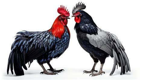 Premium AI Image | Rooster bantam crows isolate on white background ...