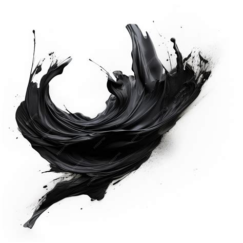 Premium AI Image | Abstract Black Photoshop Brush on Plain White Background