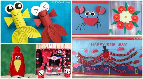 40 Red Day Craft Ideas & Activities for Preschool Kids • K4 Craft