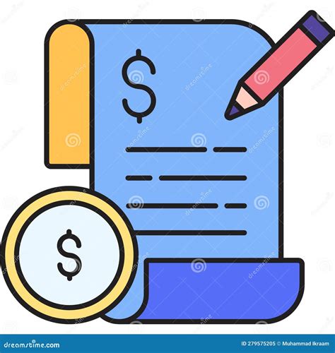 Invoice Which Can Easily Edit or Modify Stock Vector - Illustration of dollar, variety: 279575205