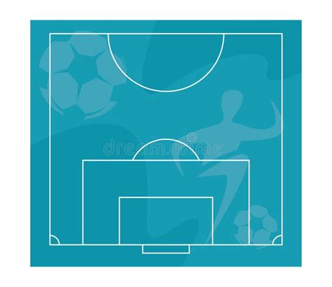 Half soccer court template stock vector. Illustration of vector - 235069925