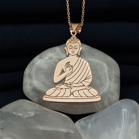 Handmade Buddha Necklace Gold Buda Necklace Personalized | Etsy