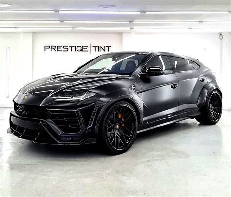 Satin Black Wrapped Lamborghini Urus on Velos Wheels