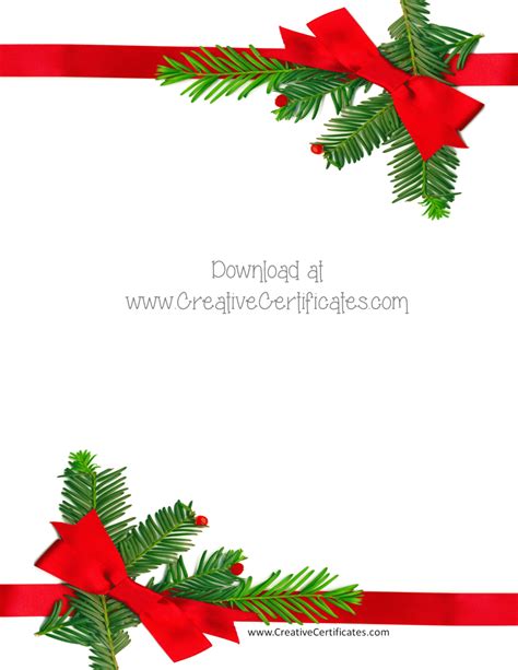 Free Christmas Border Templates - Customize Online then Download