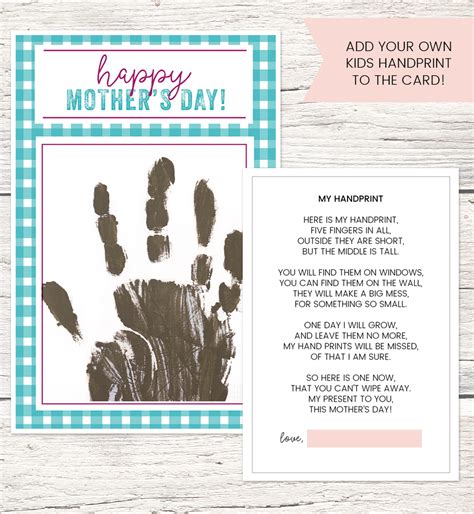 Mothers Day Poem + Handprint Card – Let's DIY It All – With Kritsyn Merkley