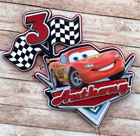 Lightning Mcqueen Inspired Cake Topper Cars Cake Topper - Etsy Finland