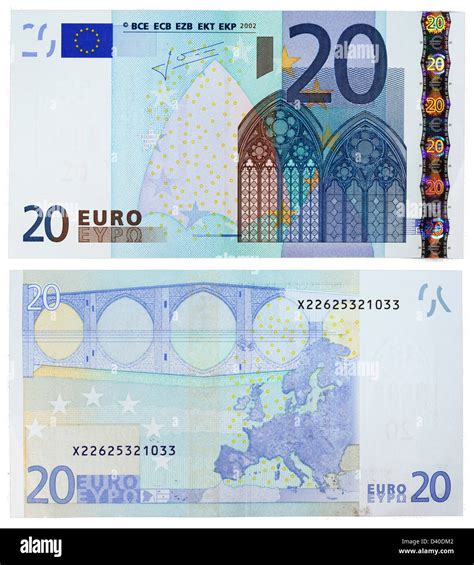 20 Euro banknote, Gothic architecture and bridge, 2002 Stock Photo - Alamy