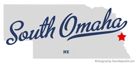 Map of South Omaha, NE, Nebraska