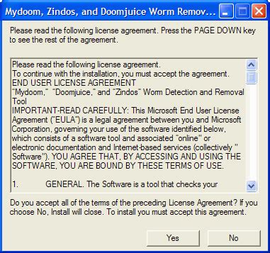 Mydoom, Zindos, and Doomjuice Worm Removal Tool 4.0 - Download, Review ...