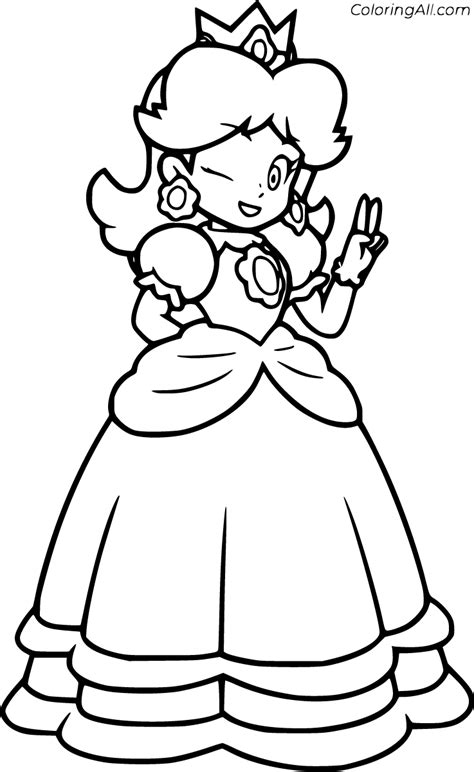 Princess Daisy Coloring Pages (9 Free Printables) - ColoringAll