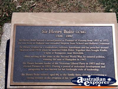 BALLARAT GOLD MUSEUM BOLTE PLAQUE PHOTOGRAPH, BALLARAT GOLD MUSEUM ...