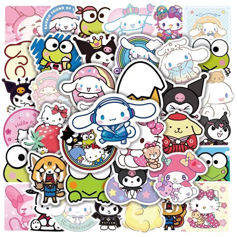 Buy Kawaii Stickers, 100 Pcs My Melody and Kuromi Stickers, Hello Kitty Kitty Stickers ...