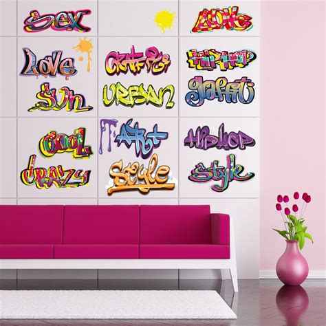 Wallstickers folies : Graffiti Set Wall Stickers