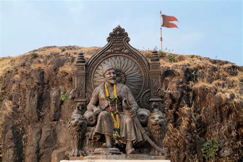 Statue of Chhatrapati Shivaji Maharaj at Raigad Fort Wallpaper for Wall - Magic Decor