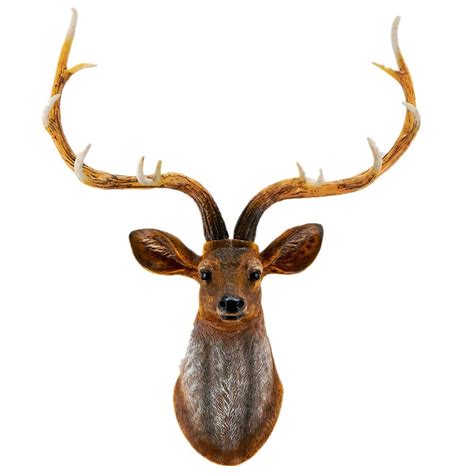 Buy YJ HOME Deer Head Wall Decor - Faux Stag ed Animal Head Wall Decor ...