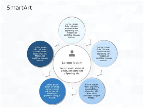 SmartArt Cycle Basic Cycle 5 Steps