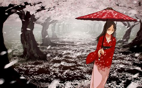 Cherry Blossom, Original Characters, Anime Girls, Kimono wallpaper ...