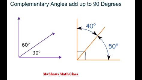 Examples of Complementary Angles Solve for x - YouTube