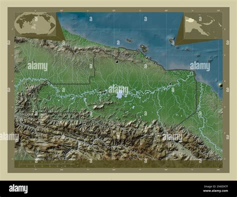 East Sepik, province of Papua New Guinea. Elevation map colored in wiki ...