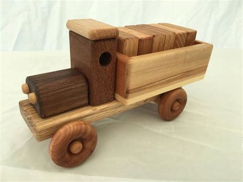 Giocattolo di legno fatto a mano camion w/Plain blocchi | Camion ...