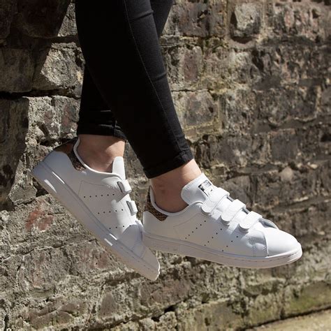 The adidas Originals Womens Stan Smith CF Trainer in white. Girls ...