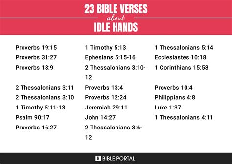 23 Bible Verses about Idle Hands