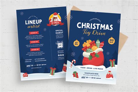 Christmas Toy Drive Flyer Poster Template [PSD, AI, EPS]