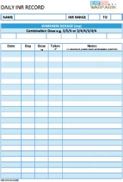 Printable INR Chart