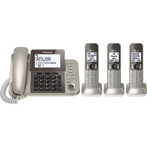 Panasonic Dect 6.0 Corded And Cordless Phone System With Caller Id & Answering System (3 ...