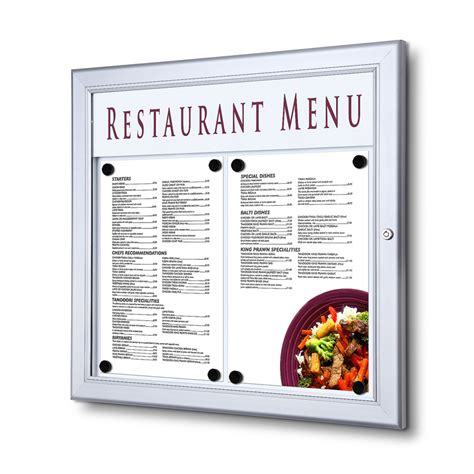 Menu Box - lockable menu displays for outdoor and indoor - Menu Display ...