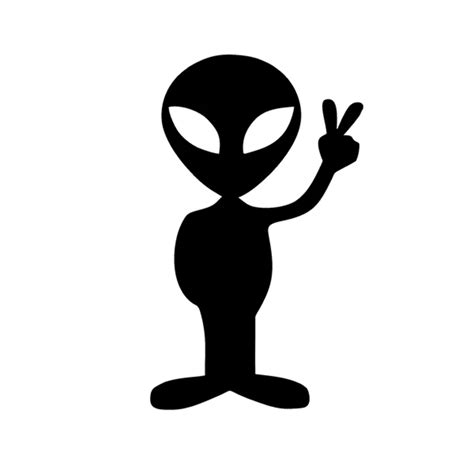 ALIEN Peace Sign We Come in Peace FUNNY Vinyl decal Sticker LOGO Laptop Locker Car or Truck ...