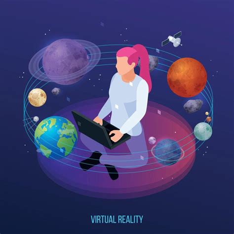 Virtual Space Reality Composition Vector Illustration 2944321 Vector Art at Vecteezy