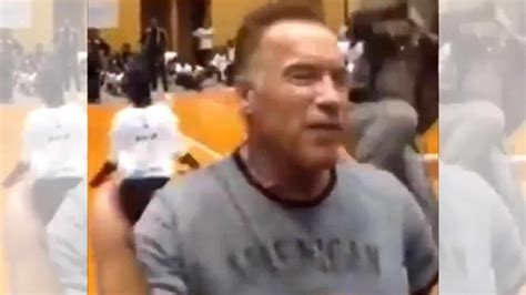 New angle shows Schwarzenegger didn't even flinch during attack [video]