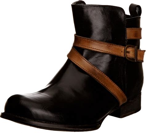 Firetrap Women's Malay Strap Black Ankle Boots FT501201 4 UK: Amazon.co ...