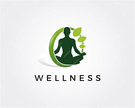 Premium Vector | Minimal wellness logo template