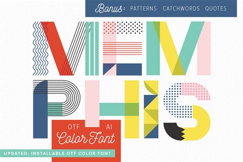 MEMPHIS Type Collection | Stunning Display Fonts ~ Creative Market