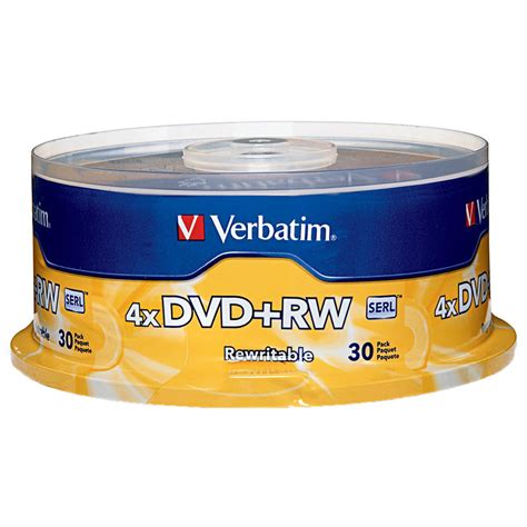 Verbatim DVD+RW 4x Disc (30) 94834 B&H Photo Video