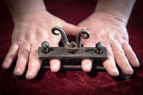 A set of finger screws, such as this one, was designed to elicit confessions from accused wrong ...