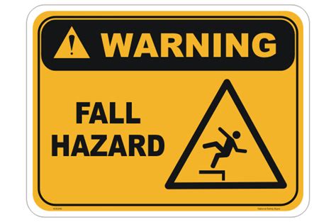 Fall Hazard Warning sign W30290 - National Safety Signs