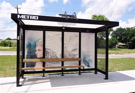 Outdoor Stainless Steel Bus Stop Shelter With Led Display And Bench ...