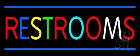 Multicolored Restrooms LED Neon Sign - Restroom Neon Signs - Everything ...